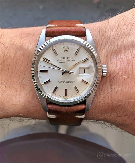 Rolex Datejust on leather strap